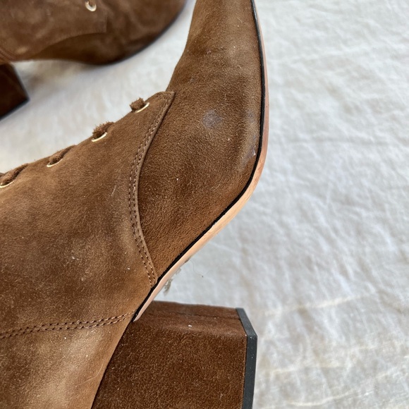 Jcrew suede lace-up block heel boots - Picture 6 of 8